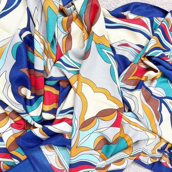 2/$24 NEW Beach Coverup Body Wrap Large Blanket Head Scarf Abstract Printed - Picture 11 of 13
